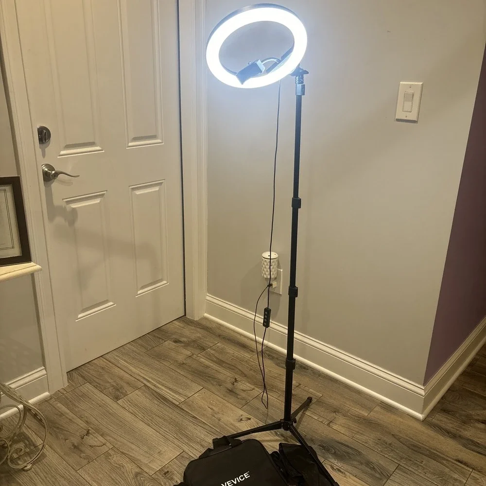 VEVICE 10.2 LED Ring Light Kit with Tripod Stand Phone Holder & Carrying Bag
